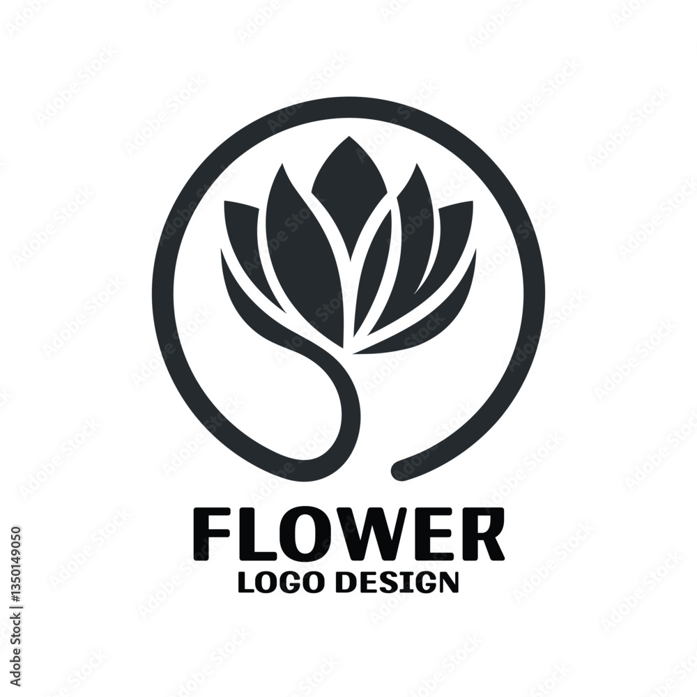 Flower Vector Logo Design Flower Vector Logo Design