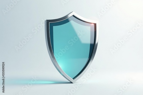 Free Download Glass shield with a subtle shimmer effect on a white surface, color, shield, visual - GFXLoad
