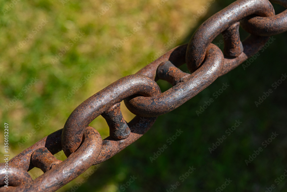 Photo of chain on stone Photo of chain on stone