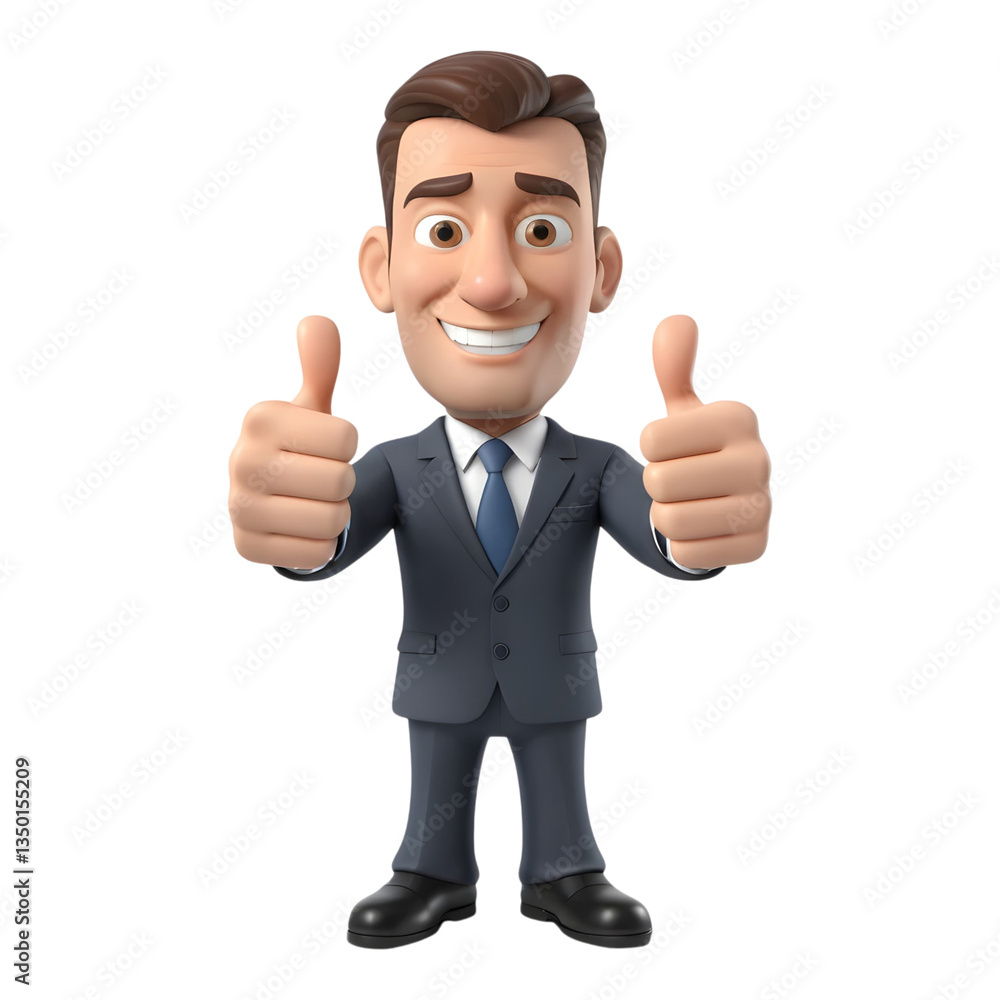 Enthusiastic businessman giving a thumbs-up, representing success, motivation, and positive business achievements. Enthusiastic businessman giving a thumbs-up, representing success, motivation, and positive business achievements.