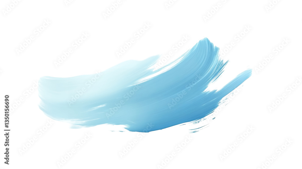 Obraz premium PNG file transparent background – Pastel blue flat brush stroke with a cool matte effect