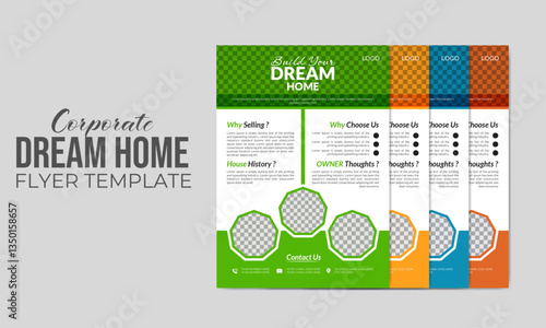 Real estate modern home sale dream house flyer design template, and choose your dream house 