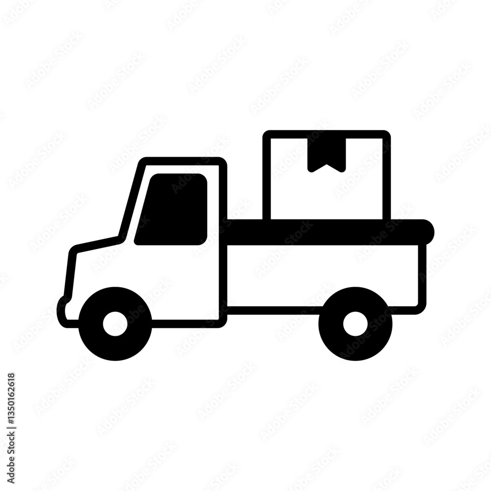 package delivery car icon, simple flat style, illustration, logo sign symbol pictogram template, for ui or ux isolated on white for mobile app, editable package delivery car icon, simple flat style, illustration, logo sign symbol pictogram template, for ui or ux isolated on white for mobile app, editable