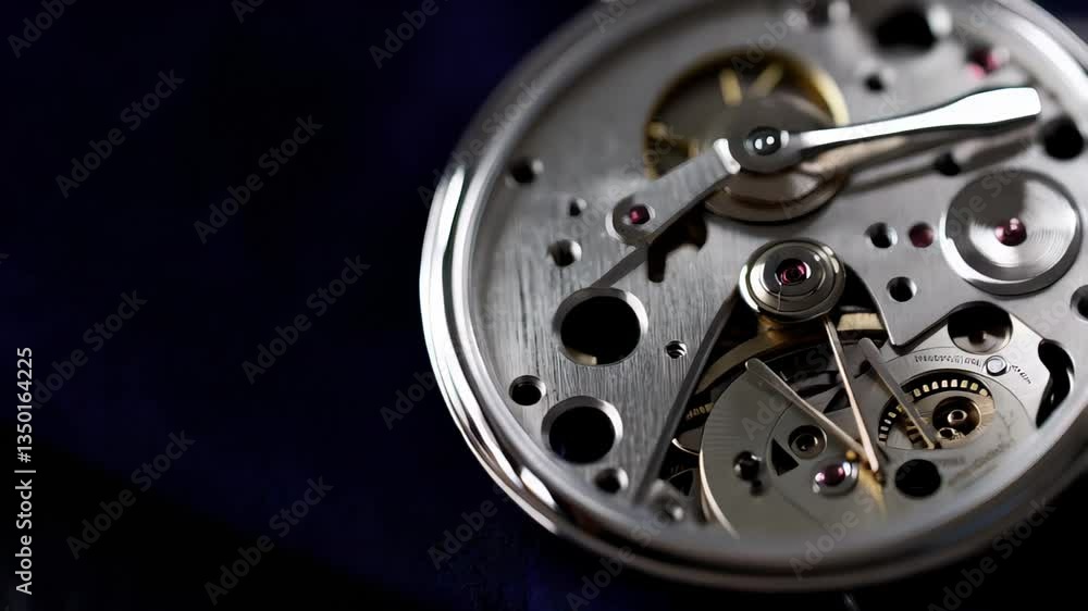 Close-up of mechanical watch movement with exposed gears and brushed metal surface in dramatic lighting
Close-up of mechanical watch movement with exposed gears and brushed metal surface in dramatic lighting