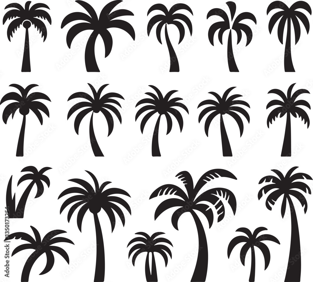 Fototapeta premium palm tree silhouettes