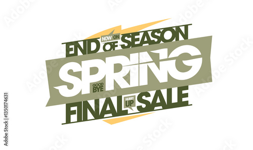 End of season spring final sale vector banner lettering template