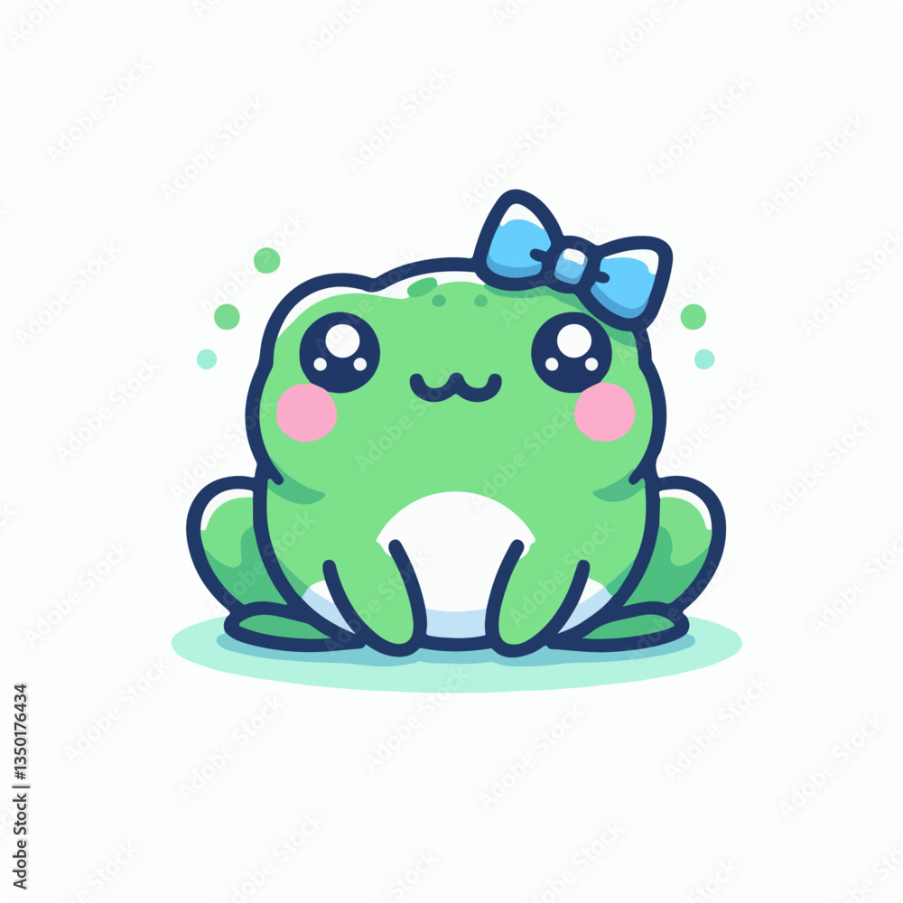 Fototapeta premium cute cartoon frog vector illustration