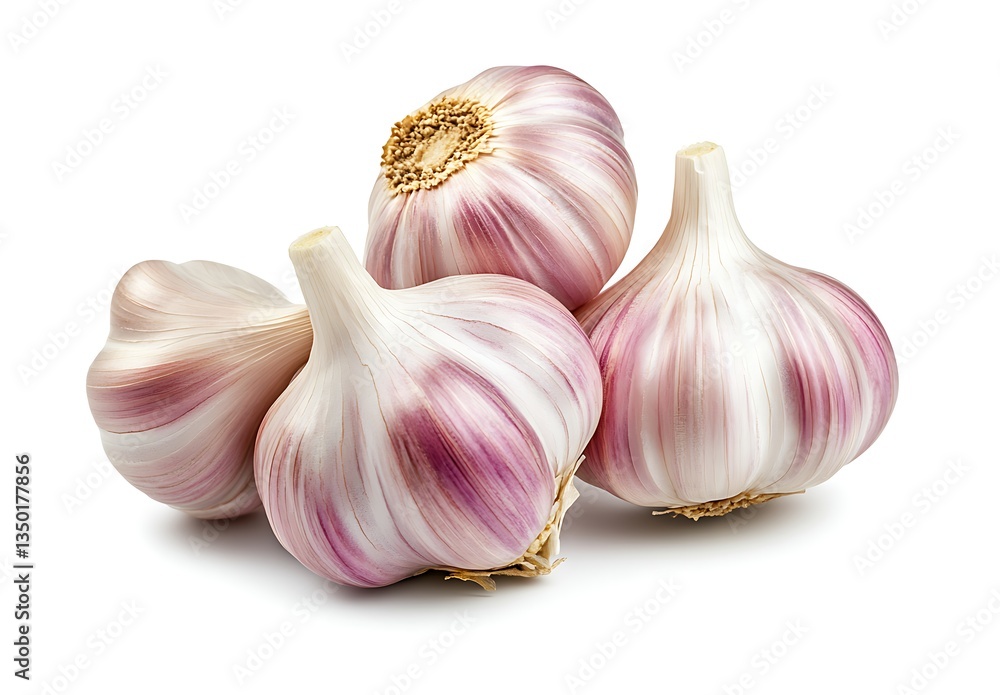 Obraz premium Garlic isolated on a white background