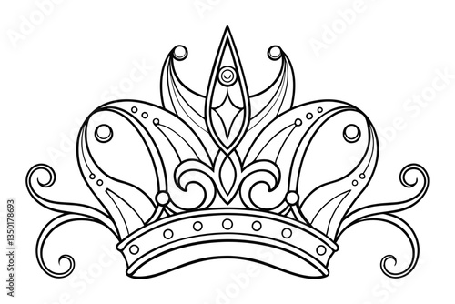 Mardi Gras Crown with Regal Details. The Essence of Royalty