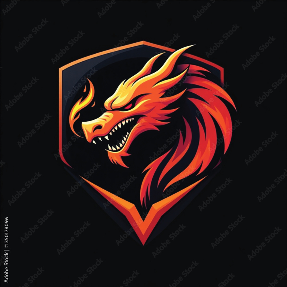 Fototapeta premium Red Dragon Symbol