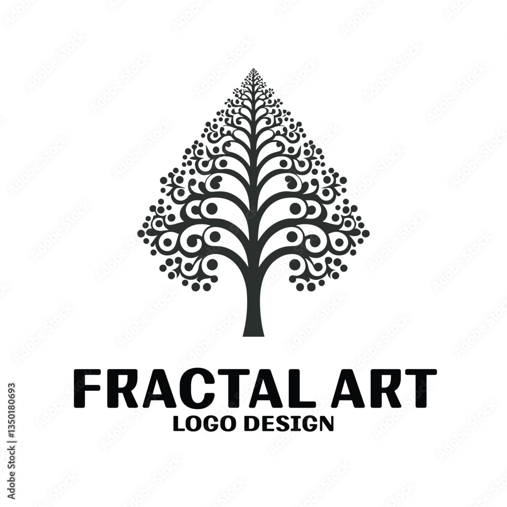 Obraz premium Fractal Art Vector Logo Design