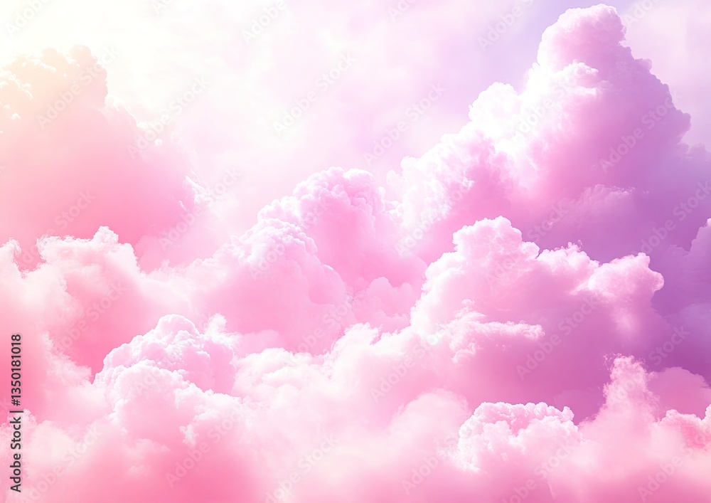 Soft pink cloudscape, dreamy and ethereal Soft pink cloudscape, dreamy and ethereal