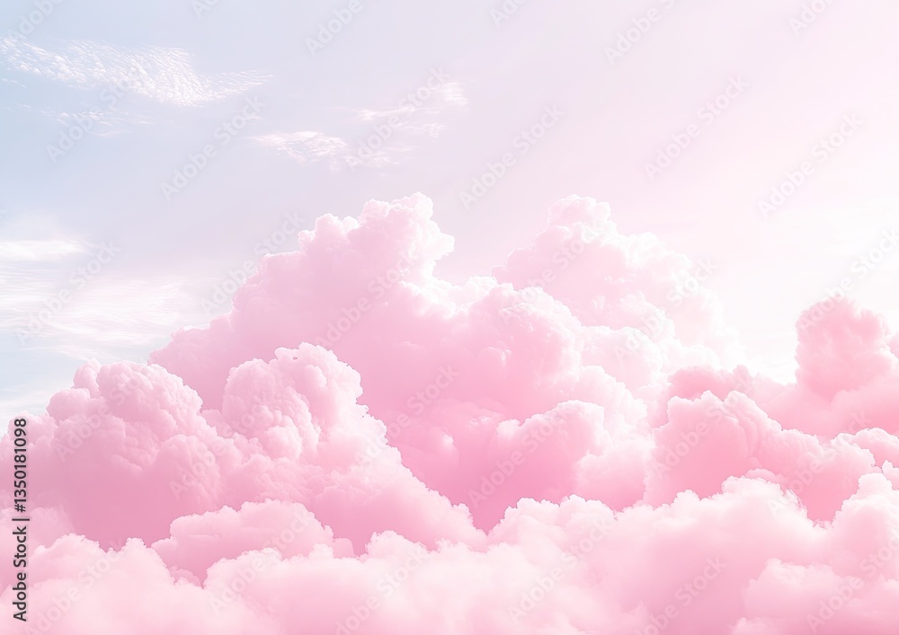 Soft pink clouds against a pastel sky Soft pink clouds against a pastel sky