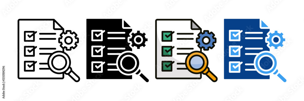 Quality Control Icon Set Multiple Style Collection Quality Control Icon Set Multiple Style Collection