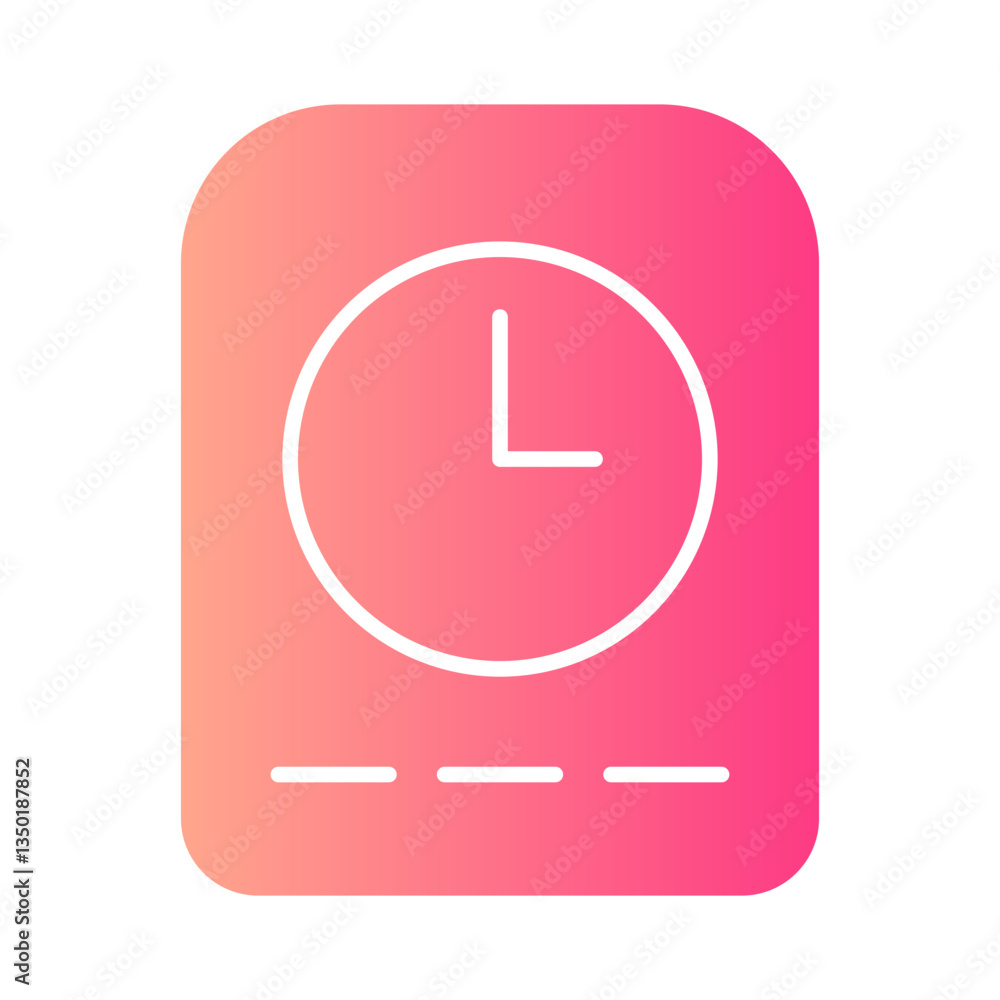 clock gradient icon clock gradient icon