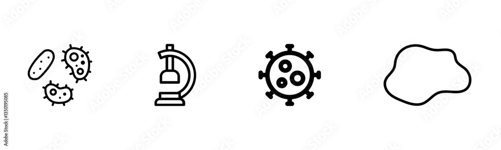 Obraz premium Microscopic Worlds icons Set