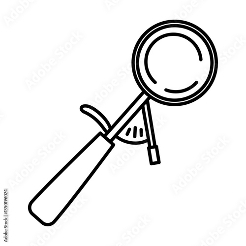scoop outline illustration. scoop black line illustration
