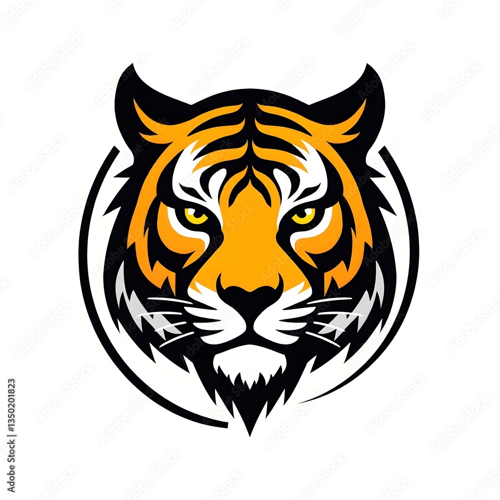 Stylized roaring tiger mascot vector high resolution picture Stylized roaring tiger mascot vector high resolution picture