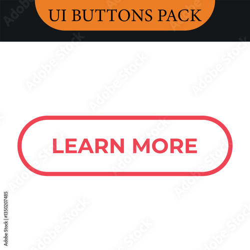 Learn more, web buttons. Vector.Read more button.Call for action buttons.Trendy learn more button for web site, label, banner,sticker,design template.Modern information button collection