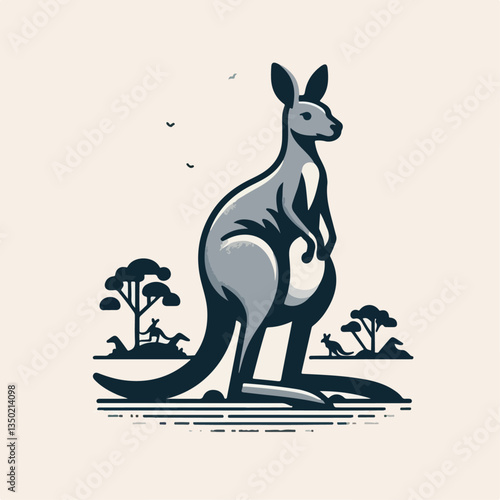 kangaroo vector illustration