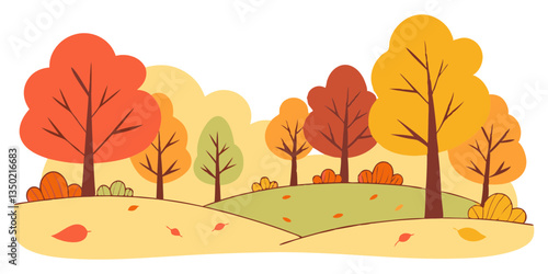 Stunning Autumn Forest Landscape with Colorful Foliage