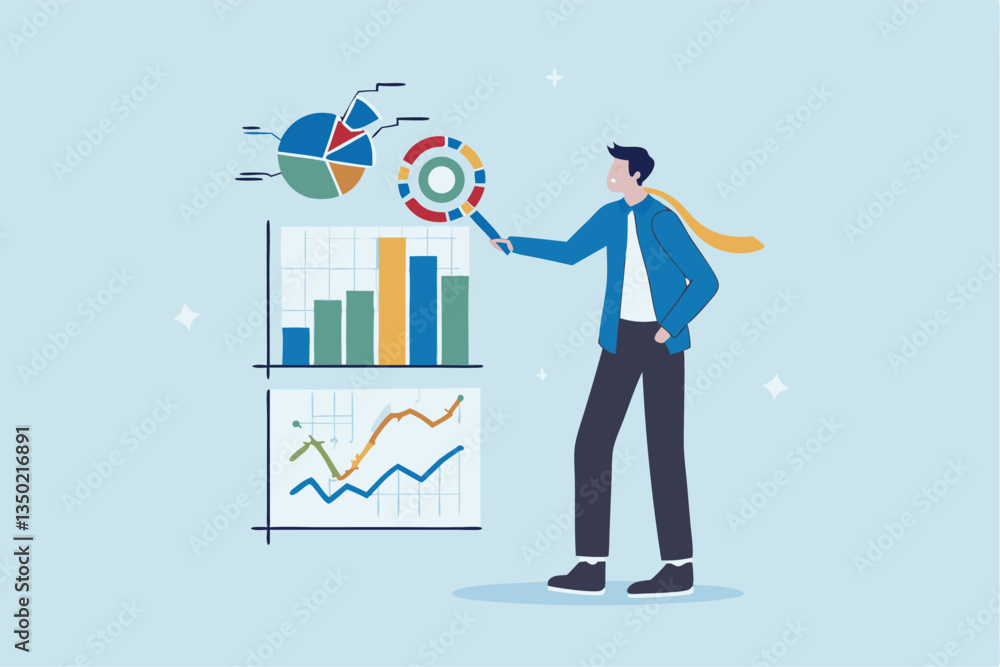 Financial data, investment chart and graph diagram, accounting report, datum growth, marketing analysis, statistics presentation concept, businessman present financial data diagram with dollar sign. Financial data, investment chart and graph diagram, accounting report, datum growth, marketing analysis, statistics presentation concept, businessman present financial data diagram with dollar sign.