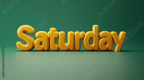 3d text spelling saturday representing weekend and relaxation