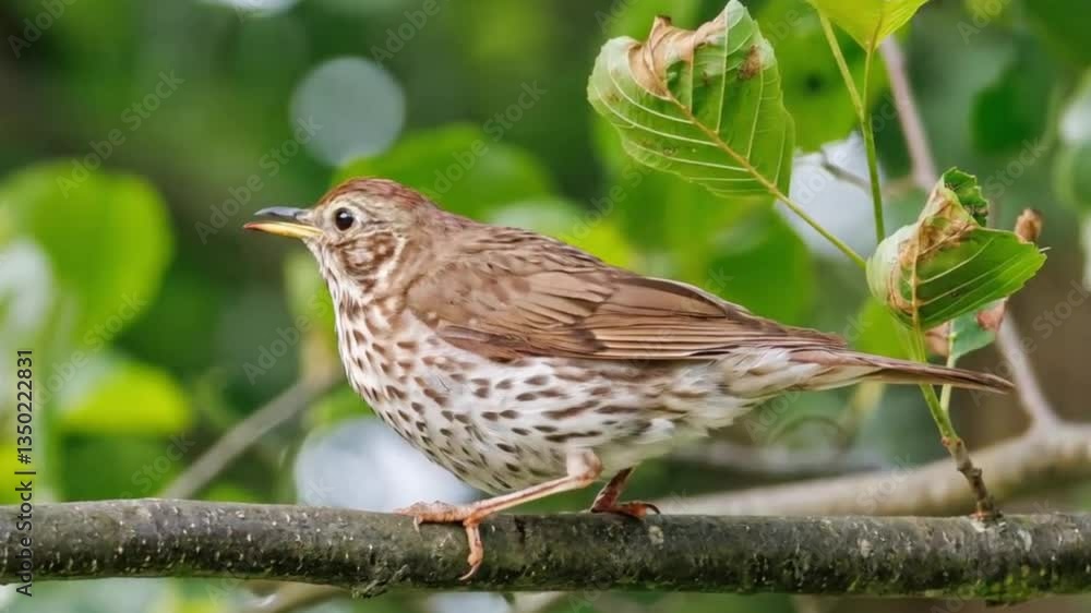 Close up of a Robin bird video. Ai generated. Close up of a Robin bird video. Ai generated.