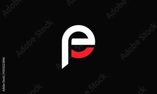Pe monogram vector logo design