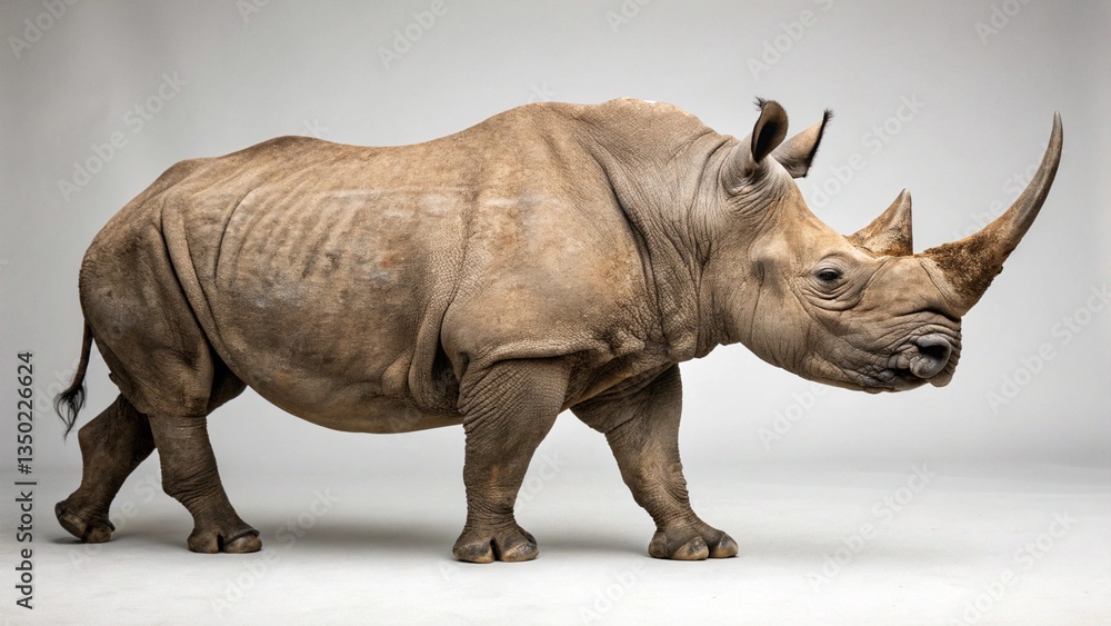 Fototapeta premium Rhino on studio background 