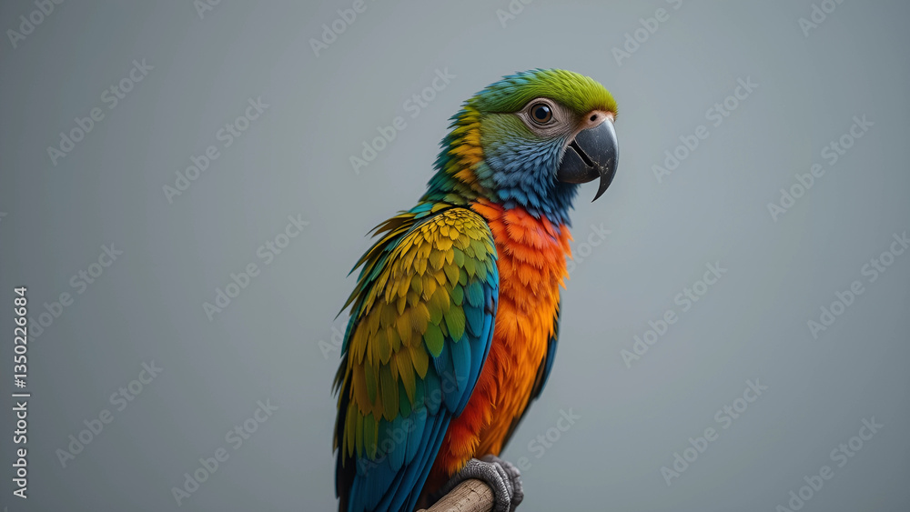 Obraz premium Colorful parrot with vibrant feathers