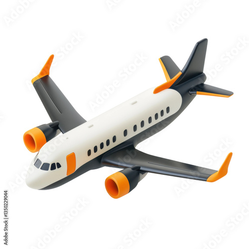 Airplane toy model playroom plastic craft bright colors close-up