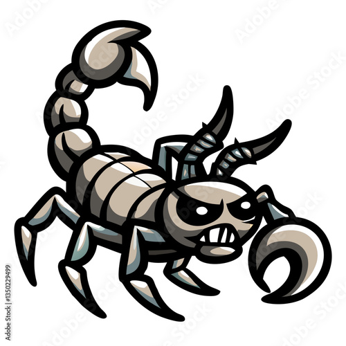 a detailed drawing of a scorpion with an angry face
