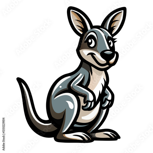 a cute kangaroo character with a friendly face, embodying the spirit of the Australian outback