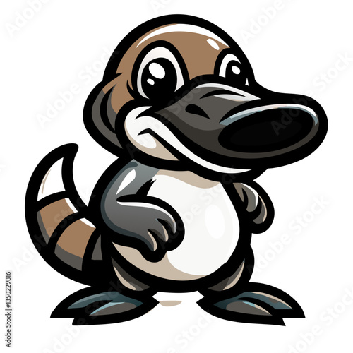 Cute Platypus Cartoon Character