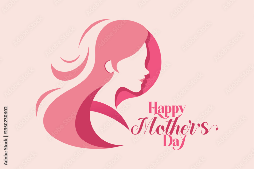 Happy Mother's Day typography vector illustration for Mother's Day, Happy Mother's Day typography vector illustration for Mother's Day,