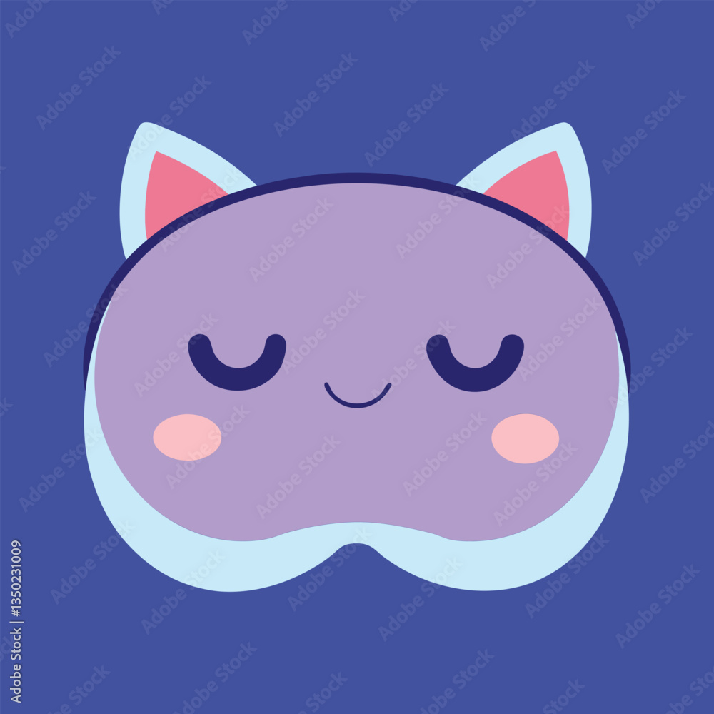 Fun and Cute Sleep Mask Vector Illustration Fun and Cute Sleep Mask Vector Illustration
