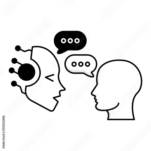 Wallpaper Mural AI-Powered Chatbots – Revolutionizing Customer Support and Digital Communication icon with editable stroke. Torontodigital.ca