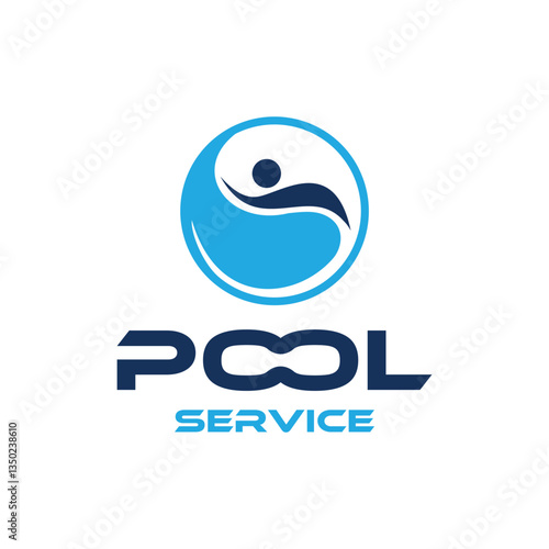 pool service company logo design vector ideas for download	