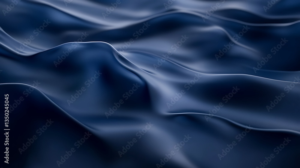 Fototapeta premium Blue smooth waves abstract tissue dreamy artistic texture high resolution picture