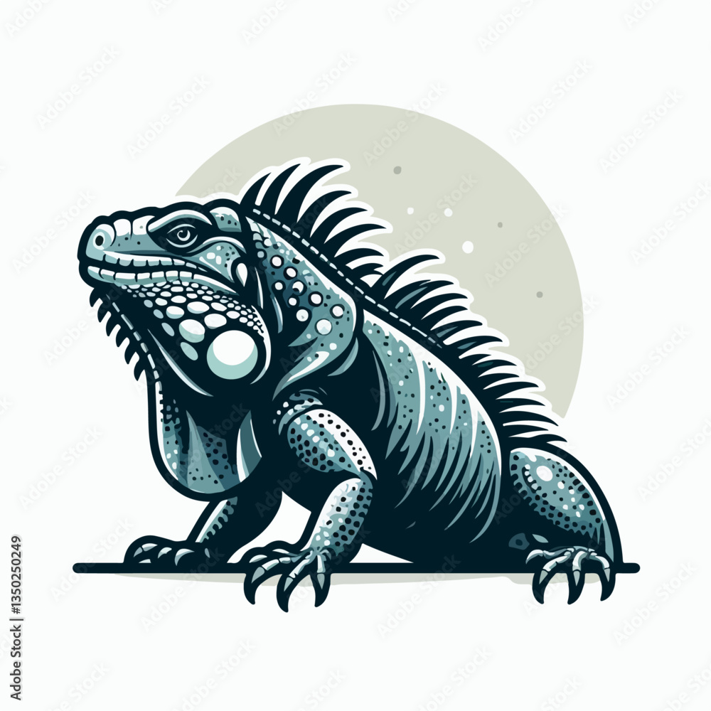 Fototapeta premium iguana vector illustration
