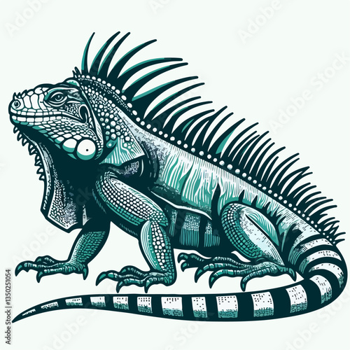 iguana vector illustration