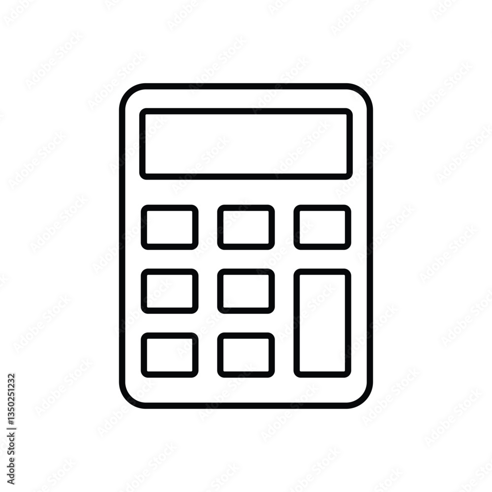calculator icon line vector design calculator icon line vector design