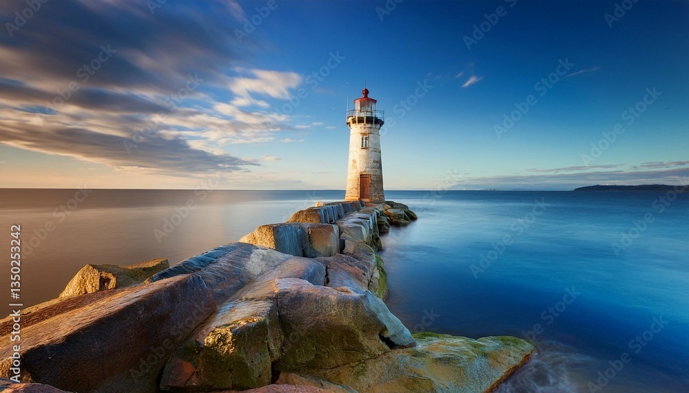 Fototapeta premium lighthouse at sunset