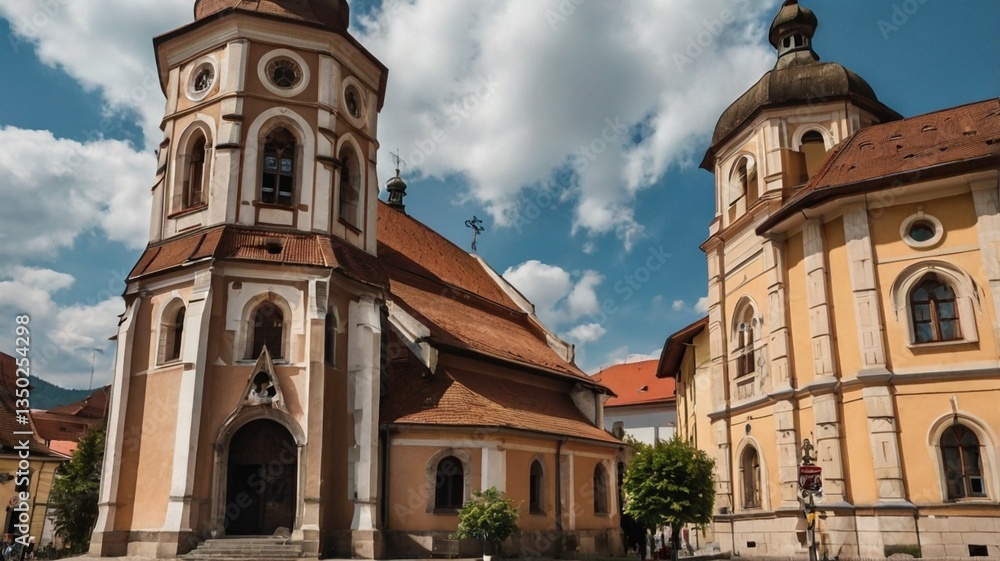 Fototapeta premium Historic churches and cathedrals in Prague