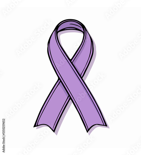 Pink Satin Ribbon Breast Cancer Awareness Oncology Sign Concept White Background Vector Illustration