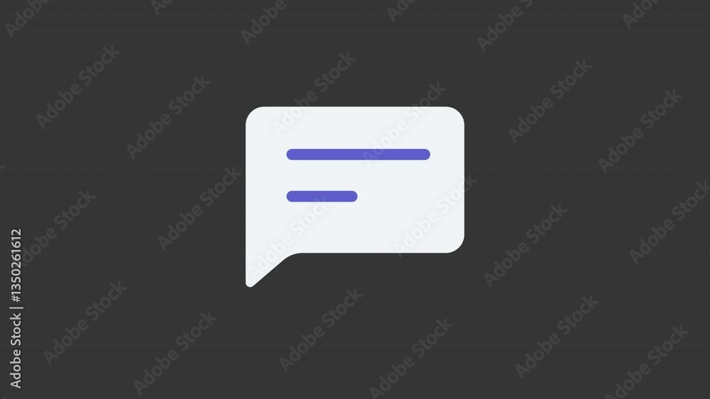 Seamless Looping Chat Bubble Animation | HD Alpha Motion Graphic for Messaging & Communication Apps Seamless Looping Chat Bubble Animation | HD Alpha Motion Graphic for Messaging & Communication Apps