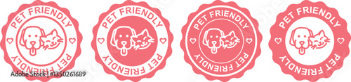 Pet friendly icons, labels and badges