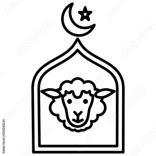eid al adha icon vector illustration concept