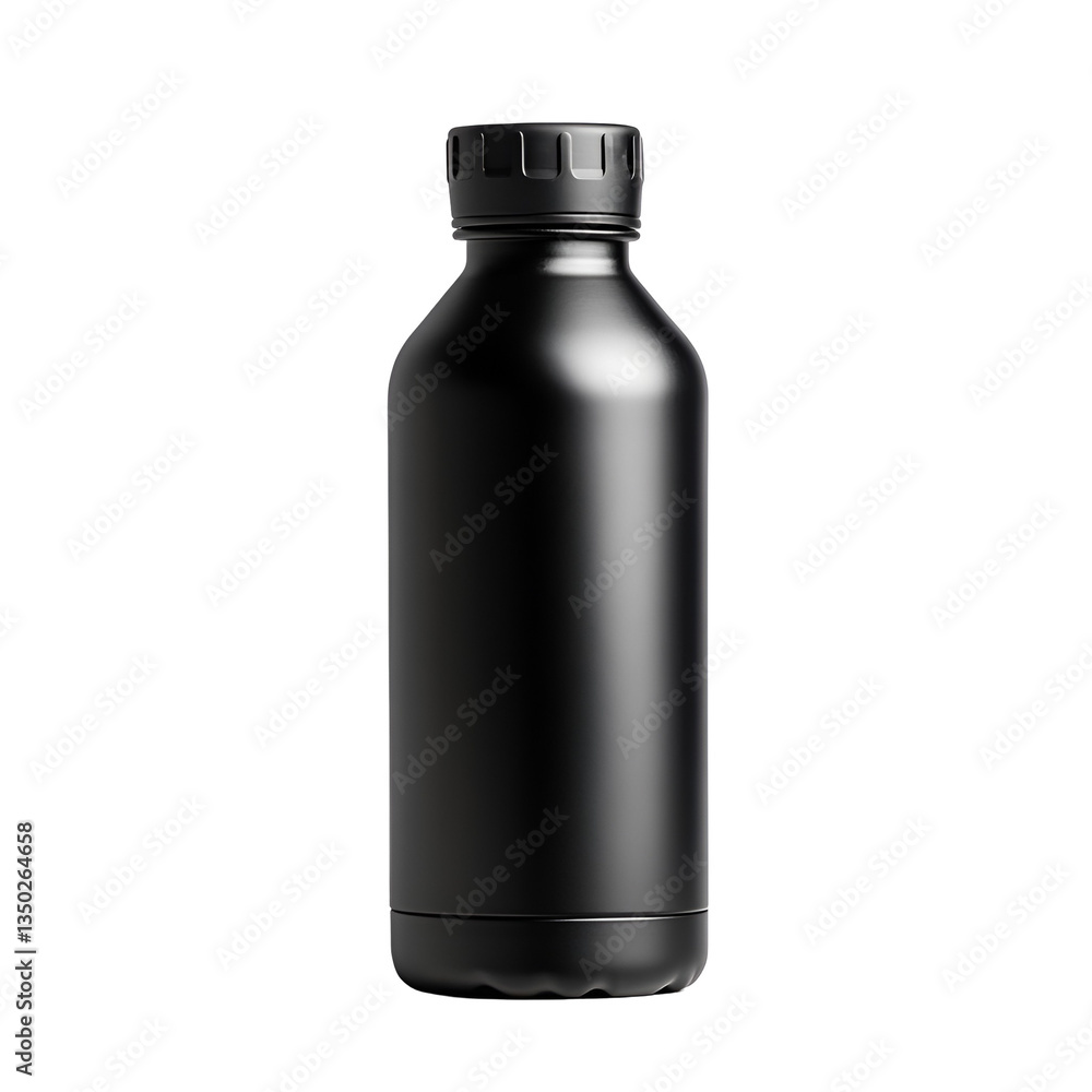 Black matte bottle sleek design minimalist style Black matte bottle sleek design minimalist style
